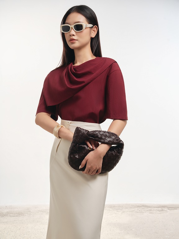 Áo tay cộc cổ khăn